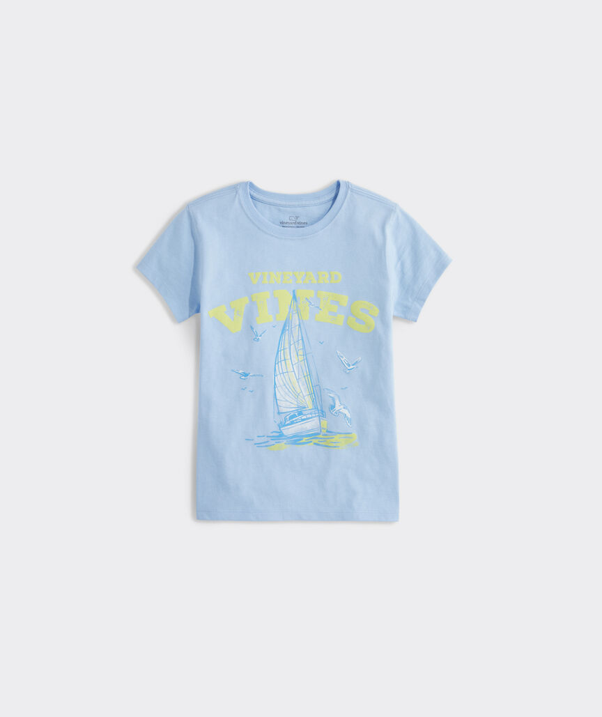 Girls Sails and Seagulls Short-Sleeve Tee