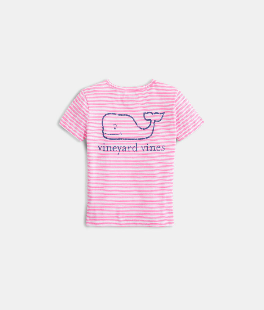 Girls' Windward Stripe Vintage Short-Sleeve Whale Tee