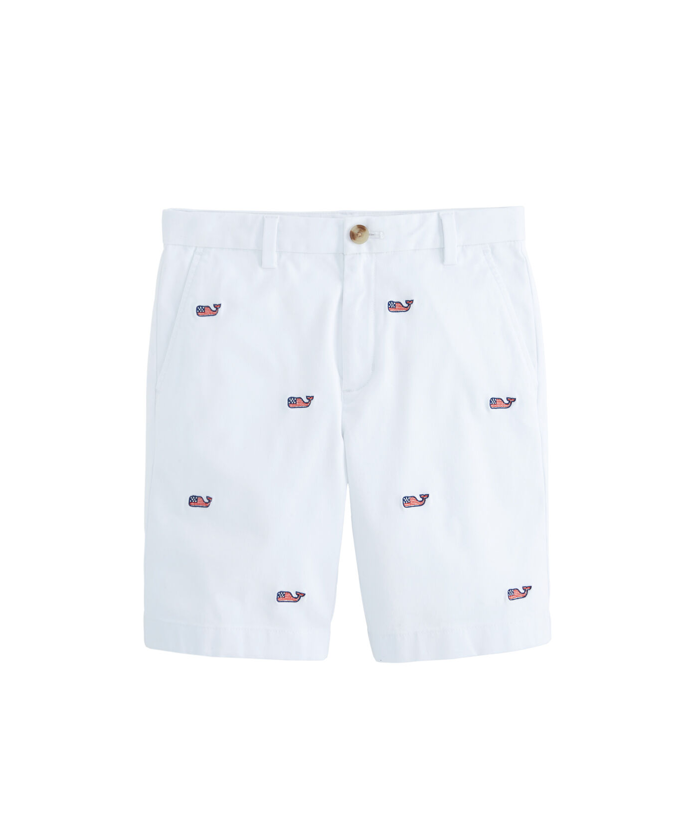 Vineyard Vines Boy's Whale Embroidered Firecracker Red Club Shorts 