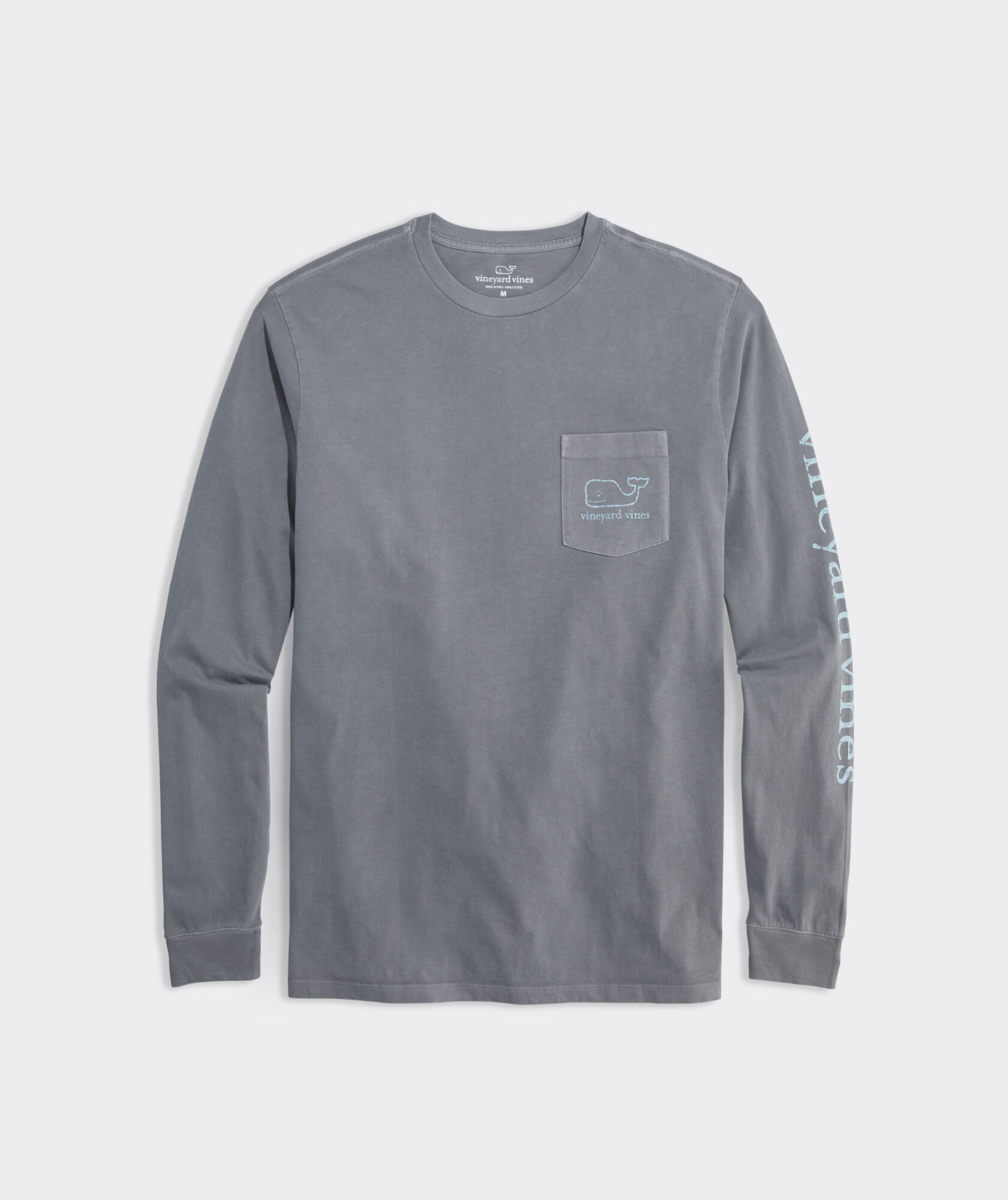 Garment-Dyed Vintage Whale Long-Sleeve Pocket Tee