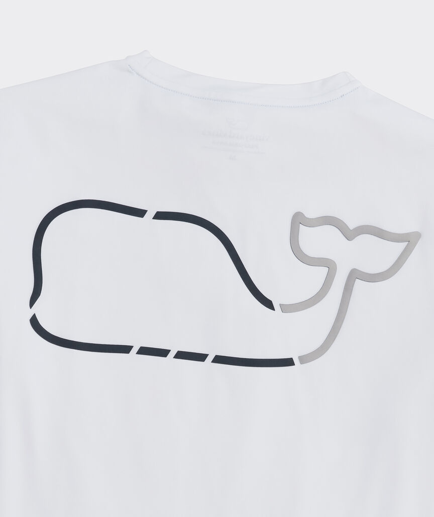 On-The-Go Whale Outline Long-Sleeve Harbor Performance Tee