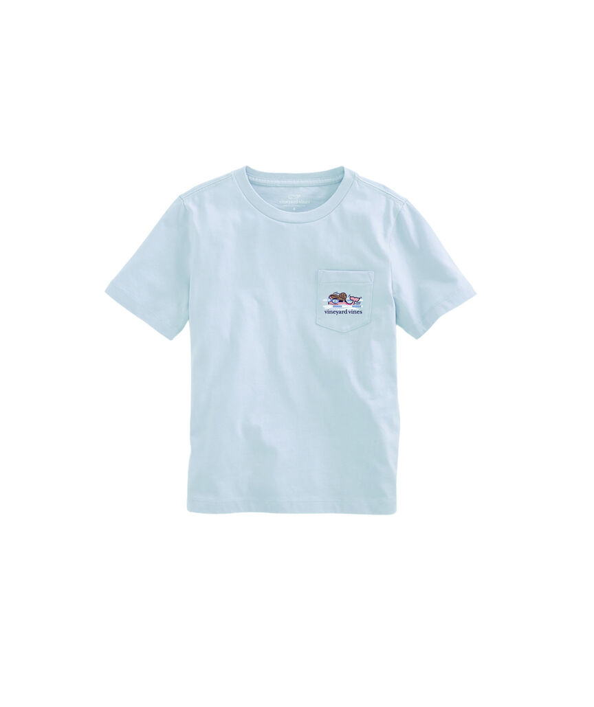 OUTLET Girls' Swim Meet Whales Short-Sleeve Pocket Tee