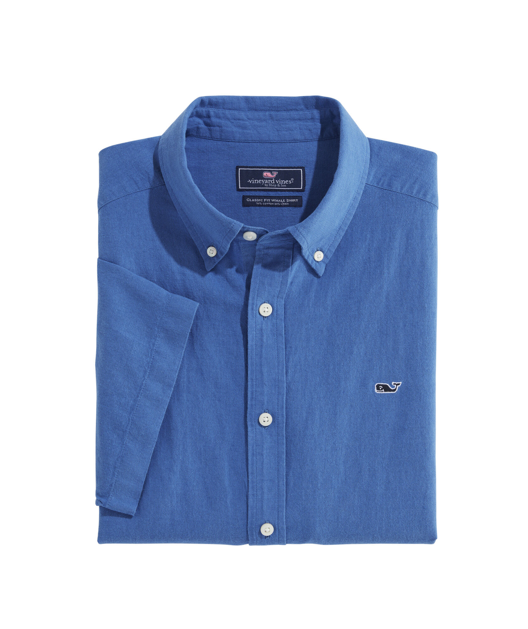 OUTLET Boys' Cotton Linen Short-Sleeve Shirt