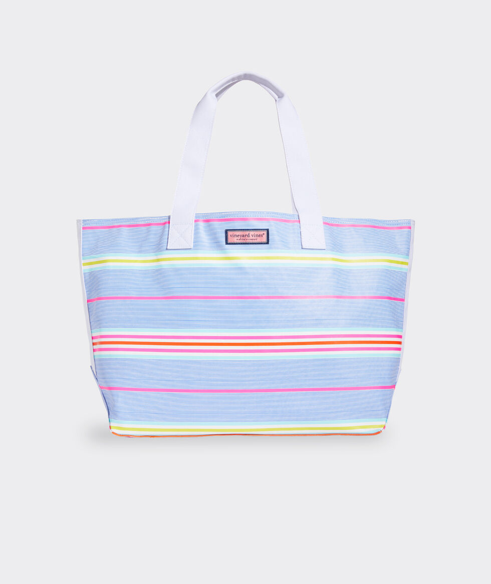 Shop Beachy Stripe Washed Canvas Tote Bag at vineyard vines