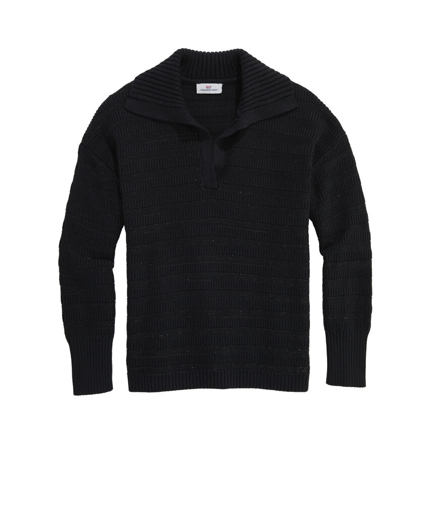 OUTLET Shine Stripe Polo Sweater