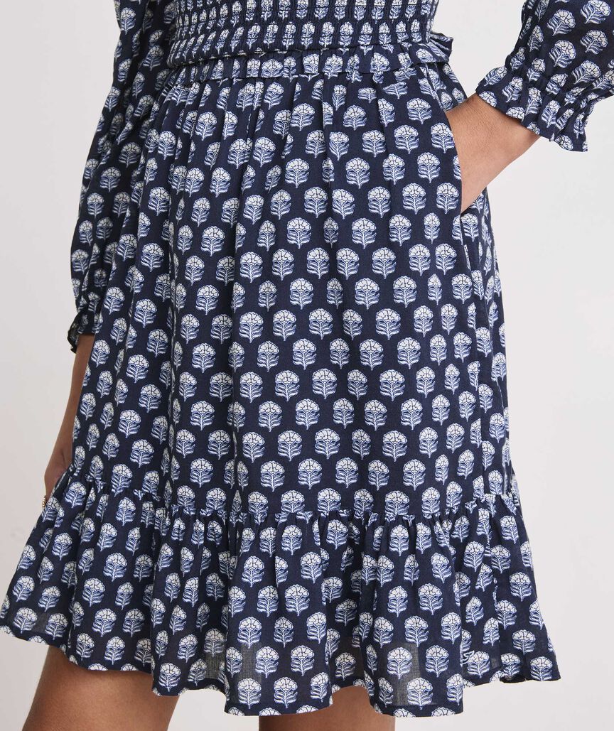 Girls' Smocked Long-Sleeve Dress