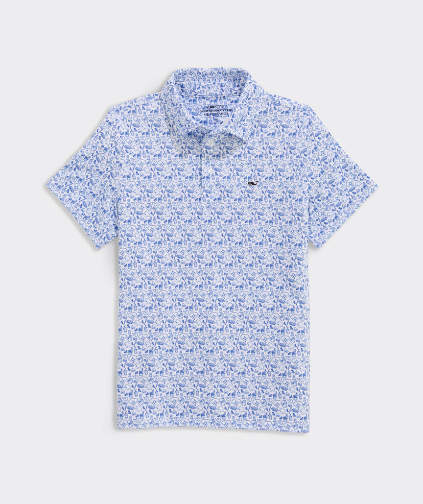 Boys' Performance Printed Sankaty Polo