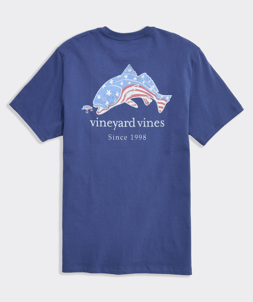 Flag Red Fish Short-Sleeve Pocket Tee