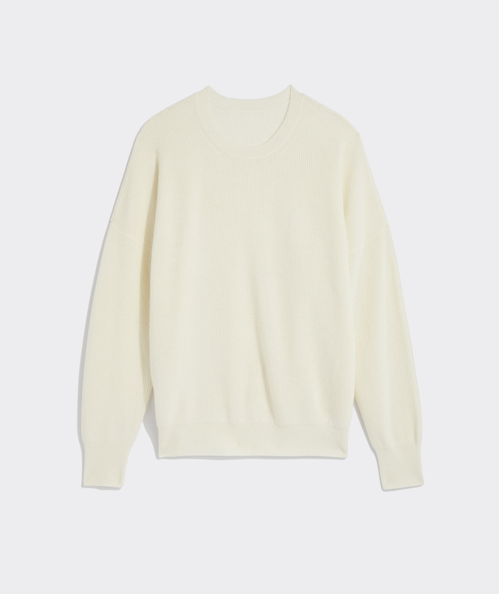 Shop Oversized Ribbed Luxe Crewneck Sweater at vineyard vines