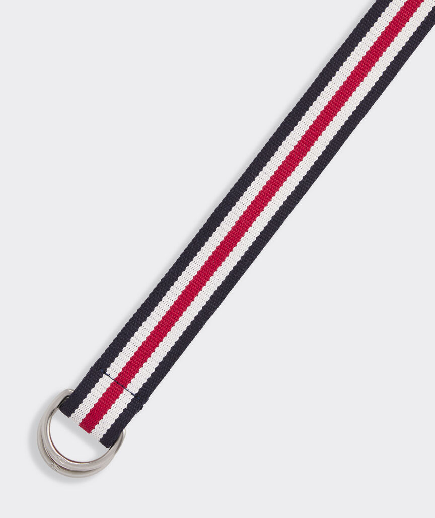 Americana Striped D-Ring Belt