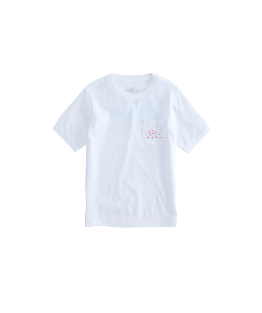 OUTLET Girls' Glitter Scenic Icons Whale Short-Sleeve Pocket Tee