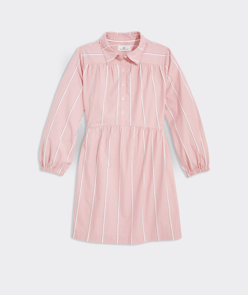 Girls' Poplin Shirtdress