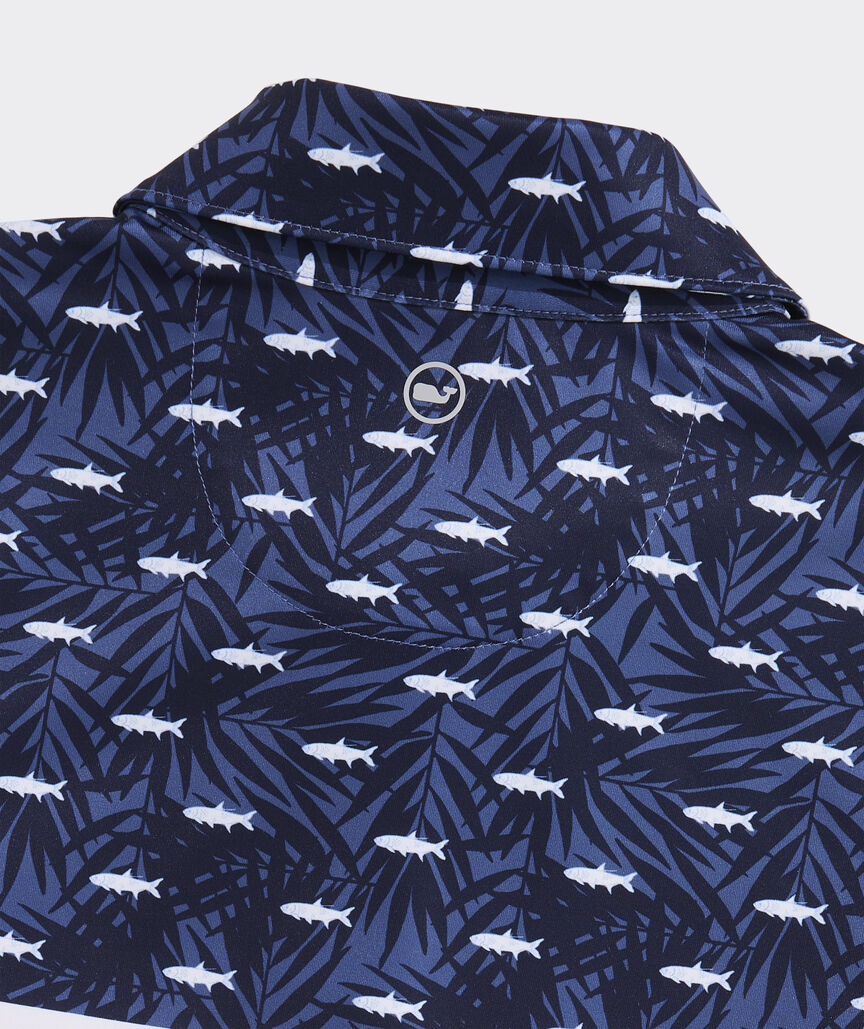 Boys' Performance USA Fish & Palms Printed Sankaty Polo