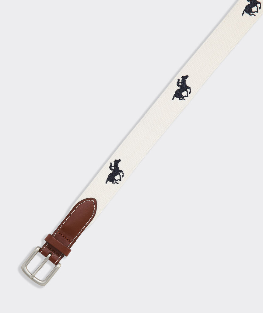 Kentucky Derby Horse Racing Canvas Club Belt