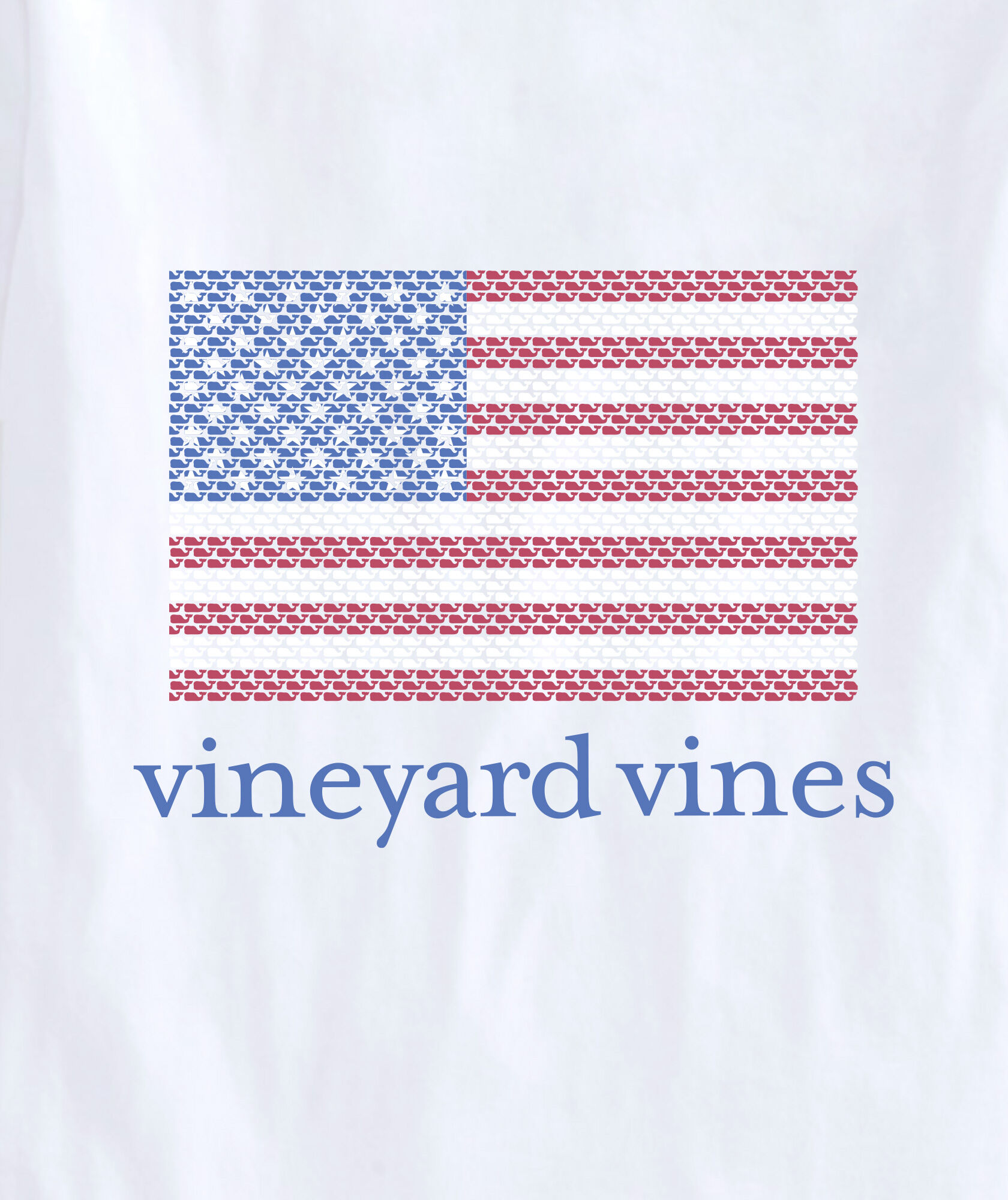 OUTLET American Flag Whales Short-Sleeve Pocket Tee