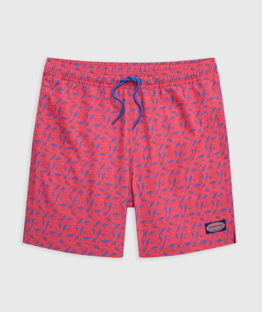 OUTLET 7 Inch Island Umbrellas Chappy Swim Trunks
