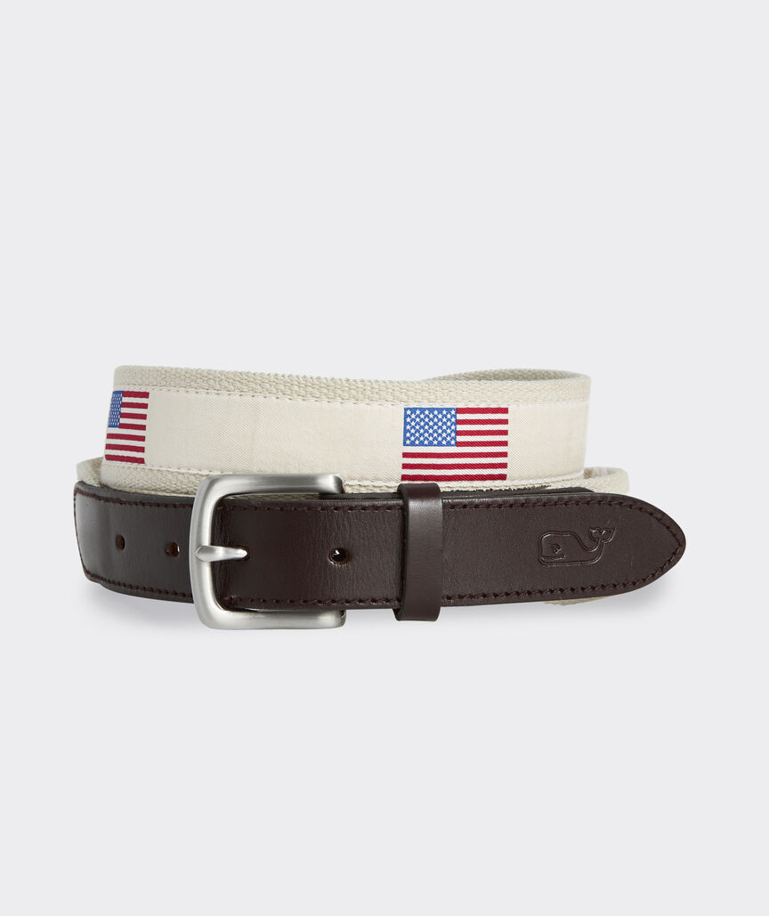American Flags Canvas Club Belt