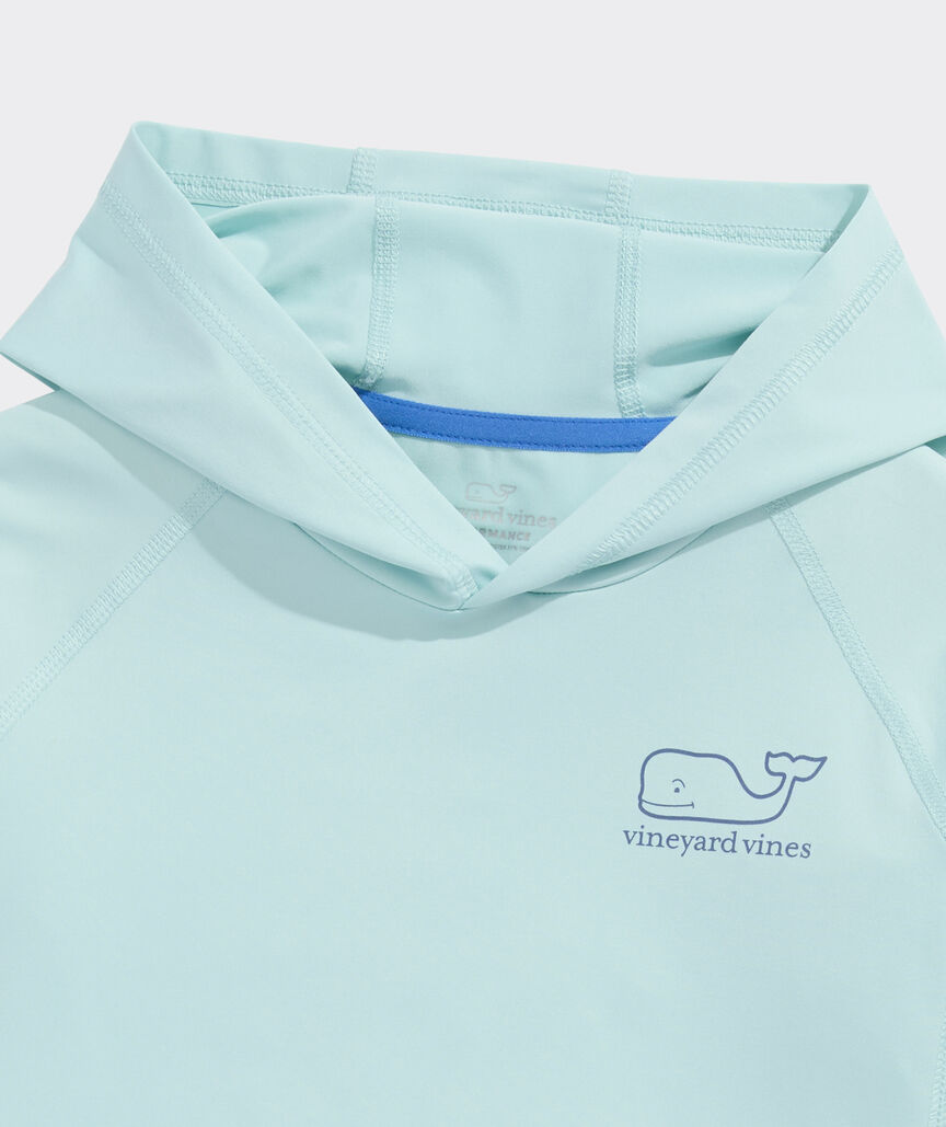 Boys' Performance Whale Outline Harbor Sun Hoodie Tee