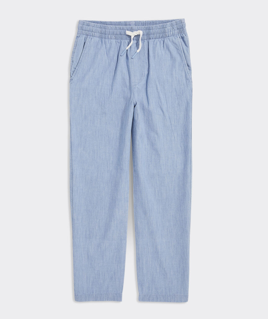 Boys' Pull-On Chambray Pants