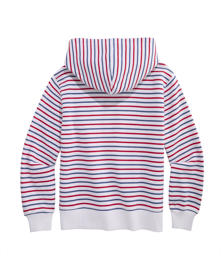 OUTLET Girls' Americana Stripe Brushed Terry Hoodie