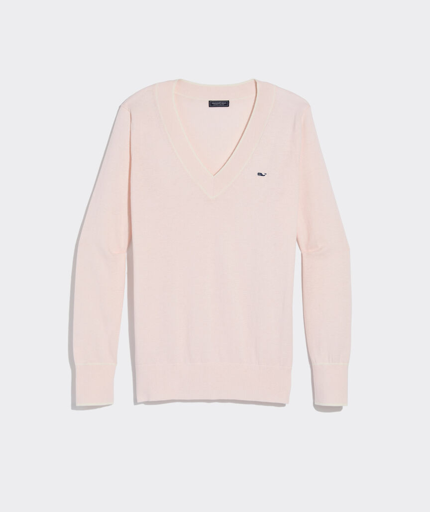 Cotton Cashmere Heritage V-Neck Sweater