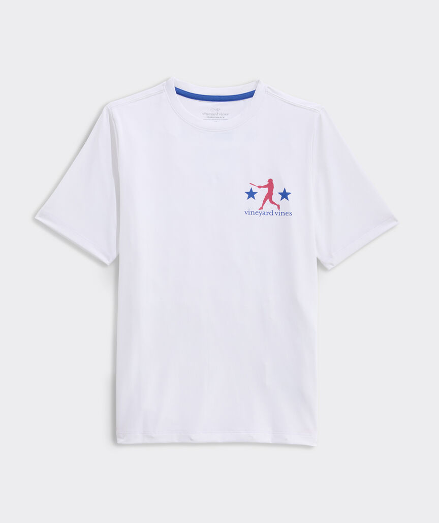 Boys' Baseball Stars Short-Sleeve Harbor Sun Performance Tee