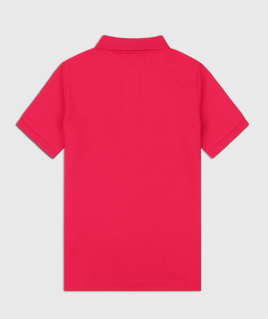 OUTLET Boys' Santa Whale Stretch Pique Polo