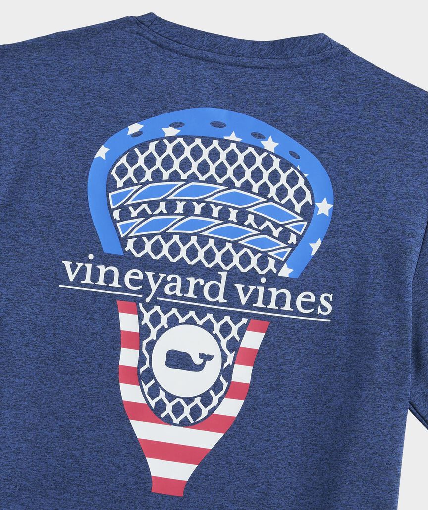 Boys' USA Lacrosse Stick Short-Sleeve Harbor Sun Performance Tee