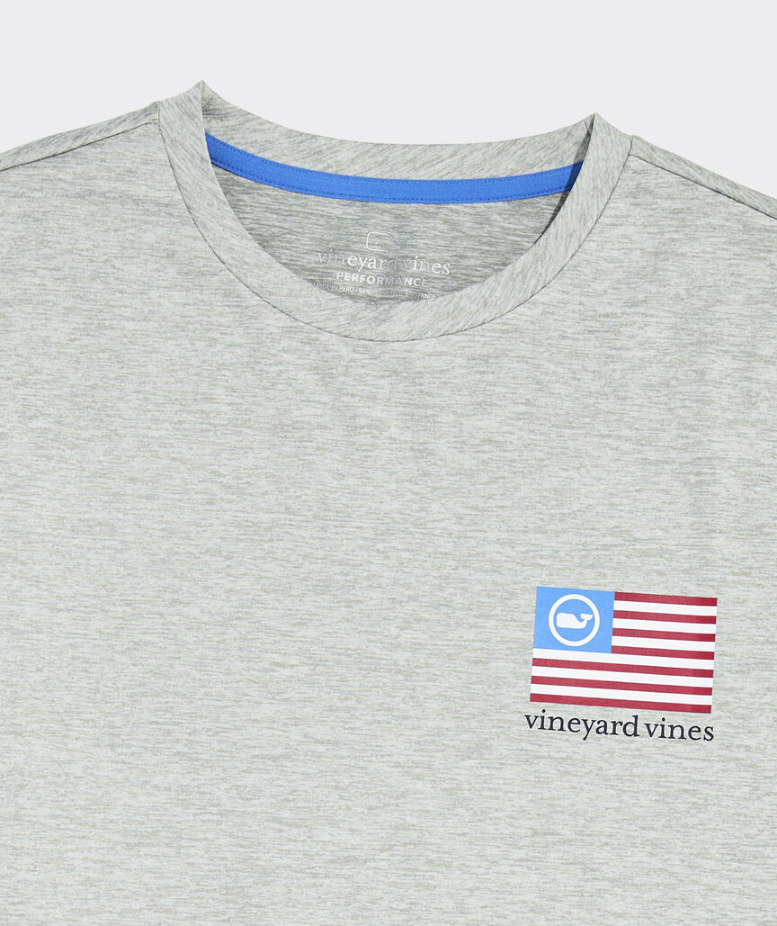 Performance Fishing Silhouettes US Flag Short-Sleeve Harbor Tee