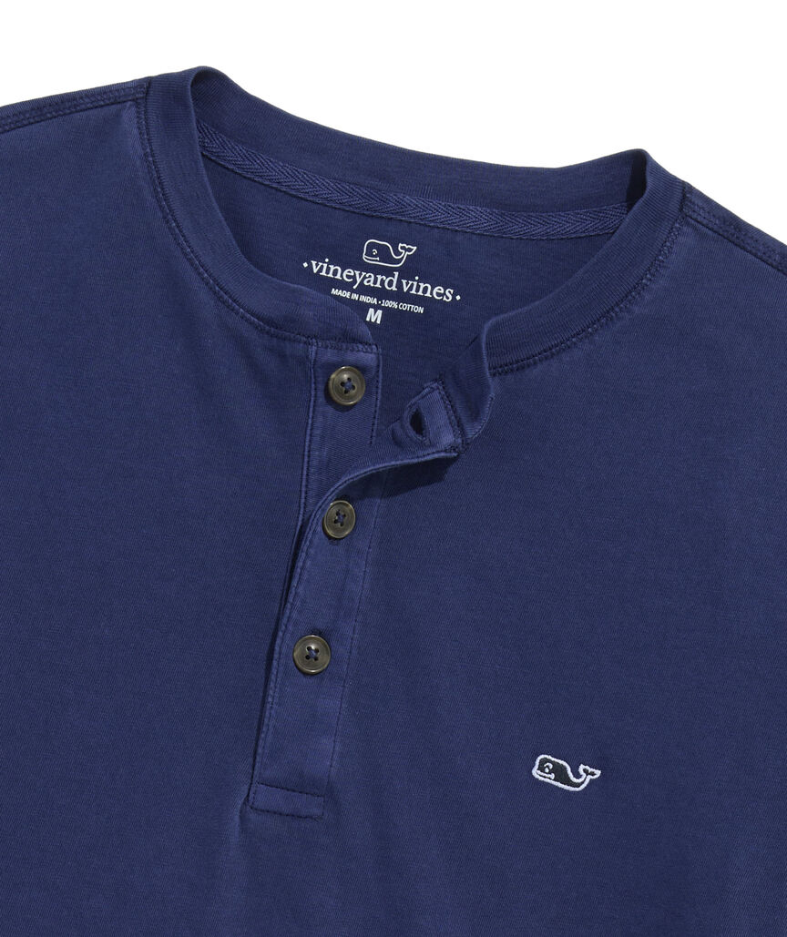 OUTLET Sunwashed Whale Embroidered Henley Tee