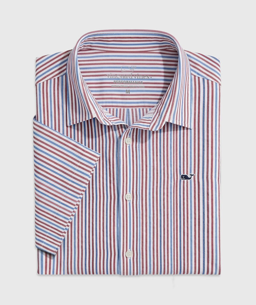OUTLET Performance Seersucker Short-Sleeve Shirt