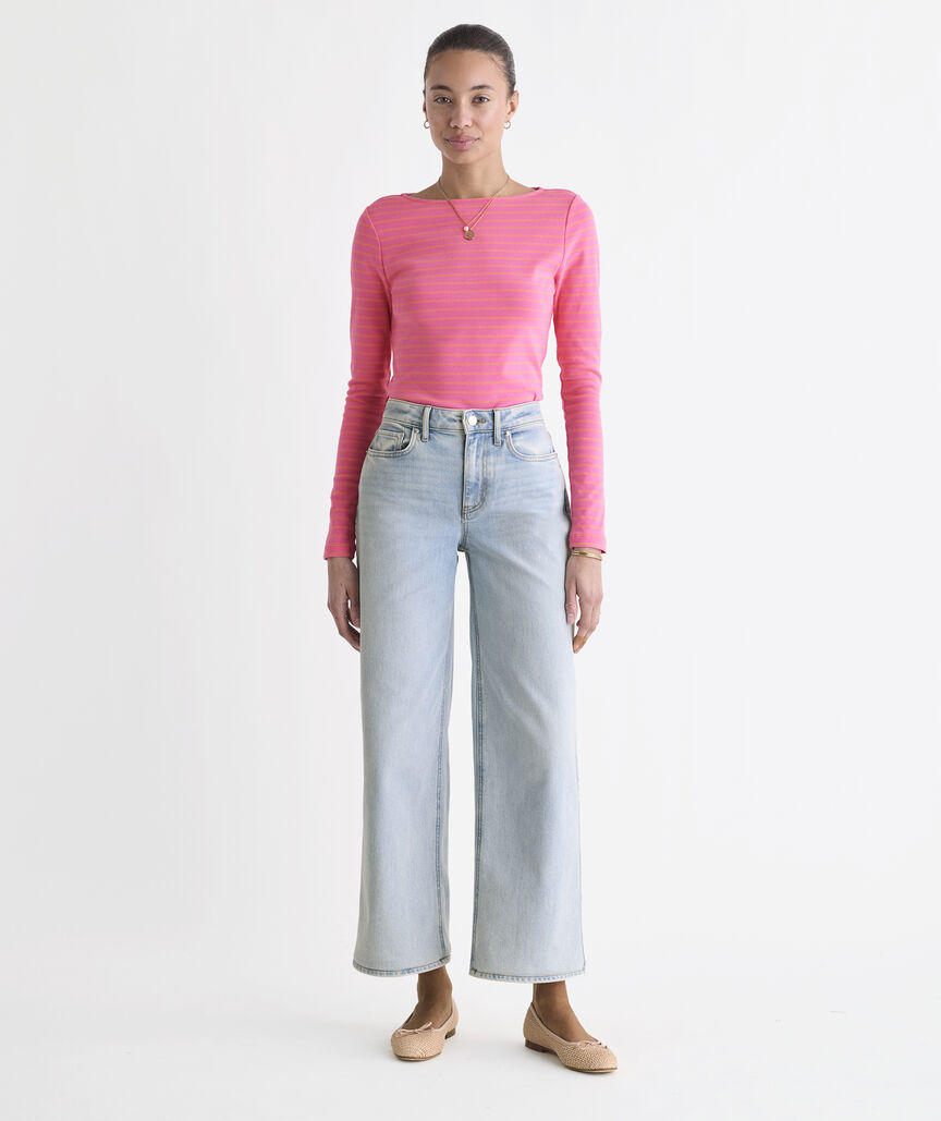 Deluxe Long Sleeve Boatneck Tee