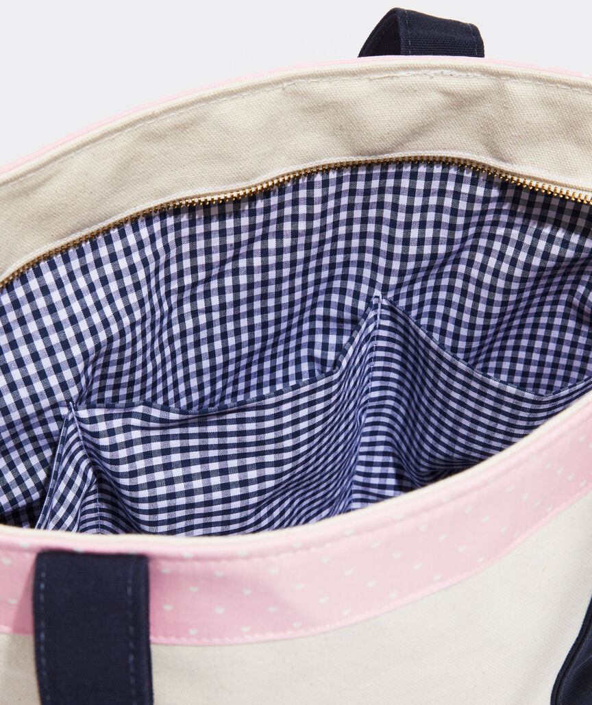 Hearts Printed Classic Tote