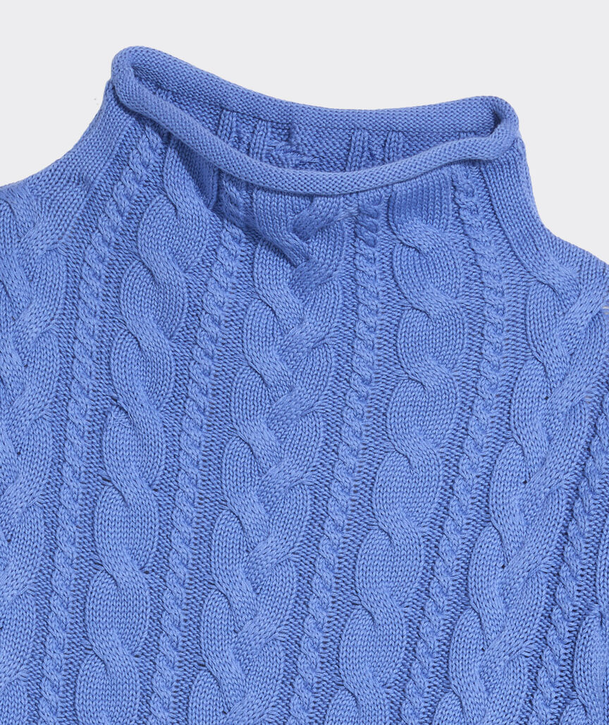 Katie Cotton Cable Mockneck Sweater
