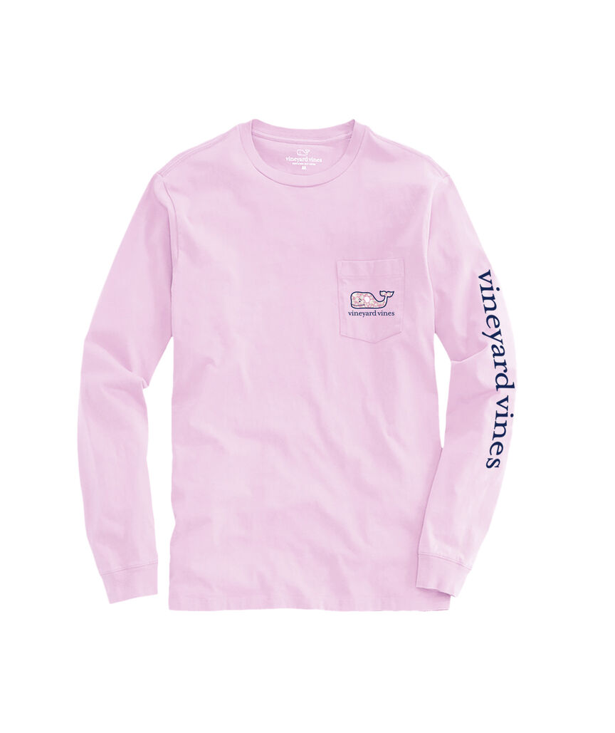 OUTLET Painted Shells Whale Long-Sleeve Pocket Tee