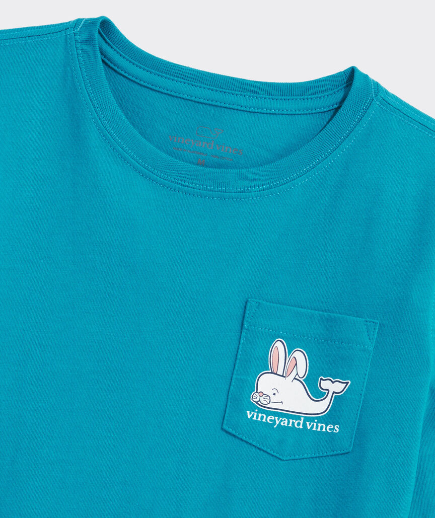 Girls' Easter Icon Whale Outline Long-Sleeve Pocket Tee