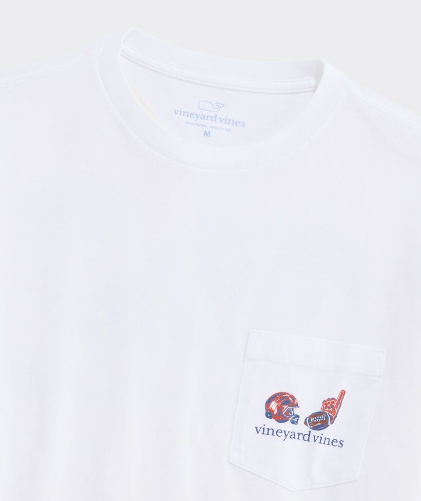 Football Field Whale Long-Sleeve Pocket Tee