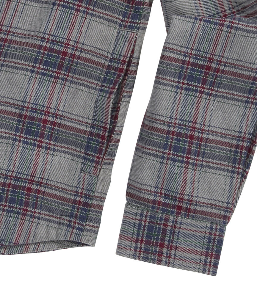 OUTLET Twill Plaid Shirt Jacket