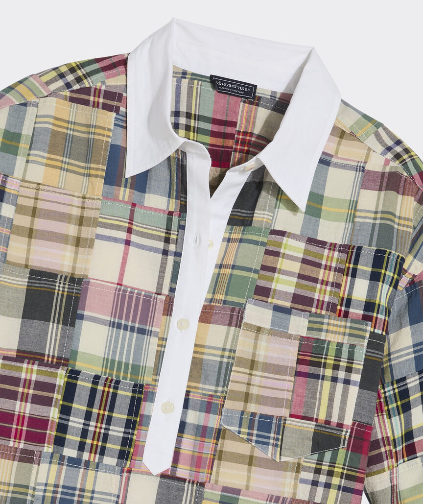 Birdie Madras Popover Top