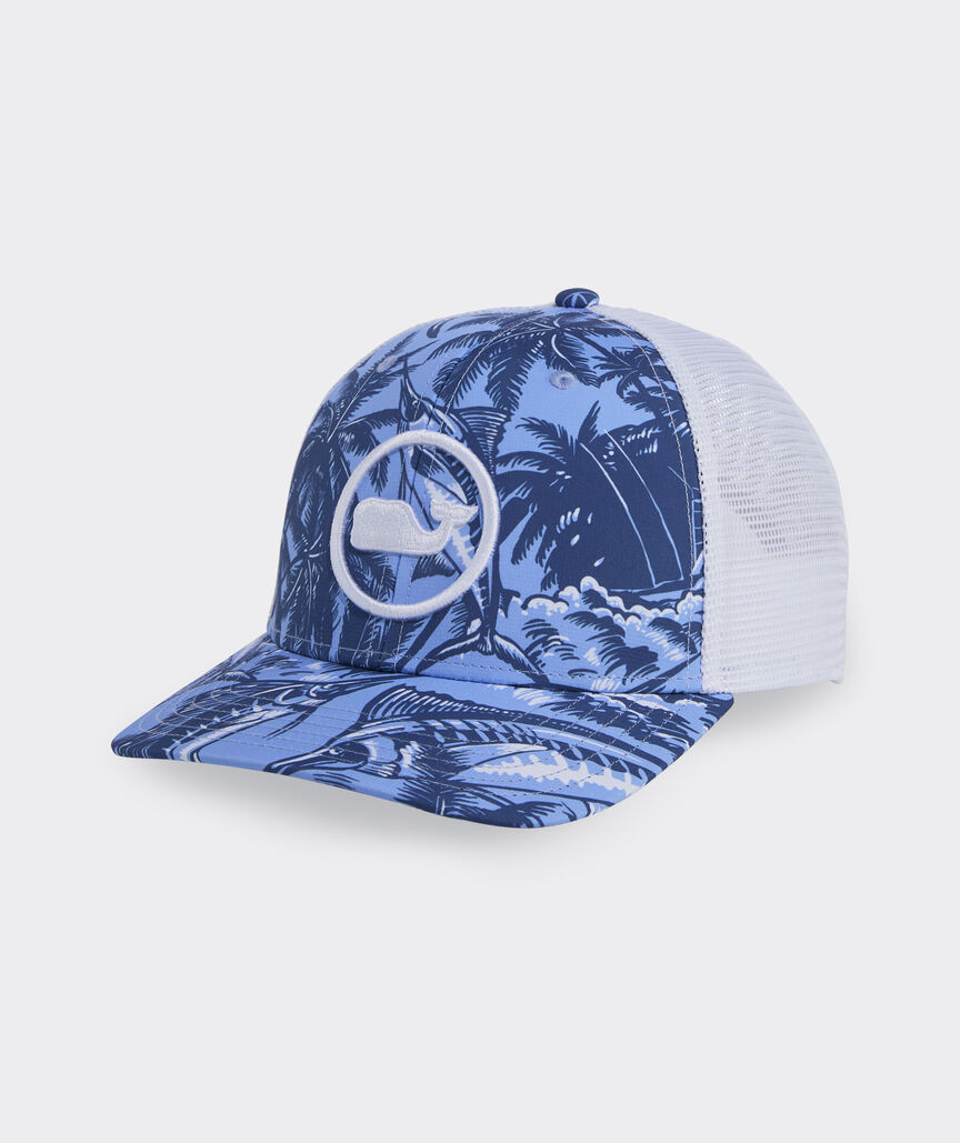 Chappy Print Whale Dot Trucker Hat