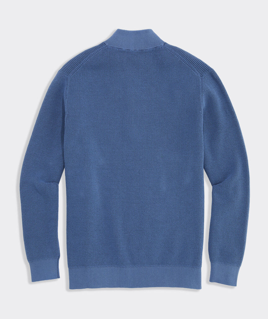 Garment-Dyed Beach Waffle Quarter-Zip