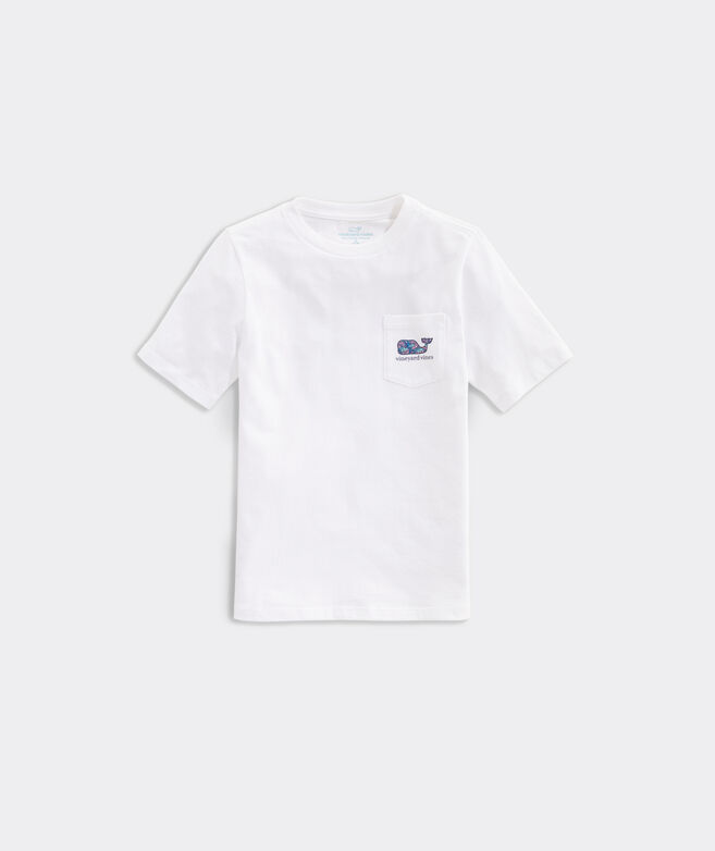 Boys' Striped Bass Coral Whale Short-Sleeve Pocket Tee