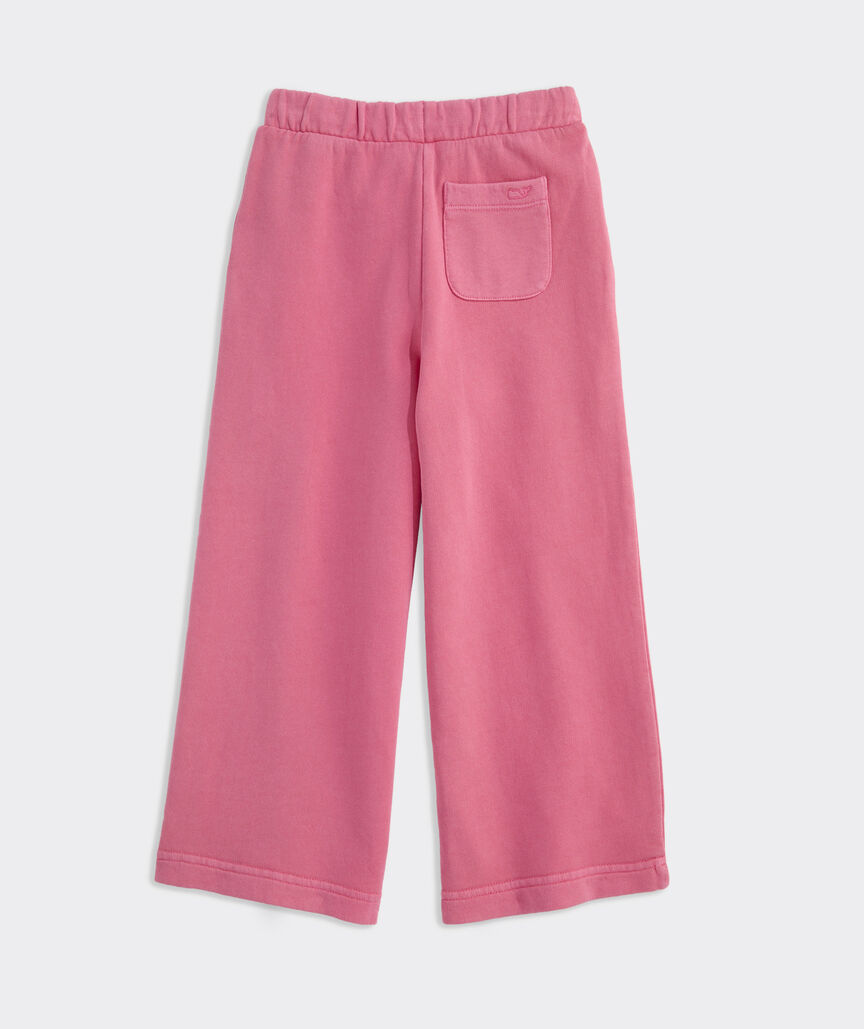 Girls' French Terry Wide Leg Sweatpant