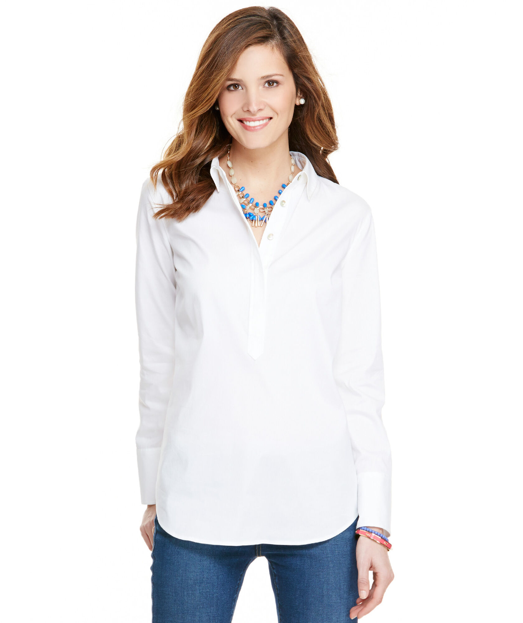 white popover shirt womens