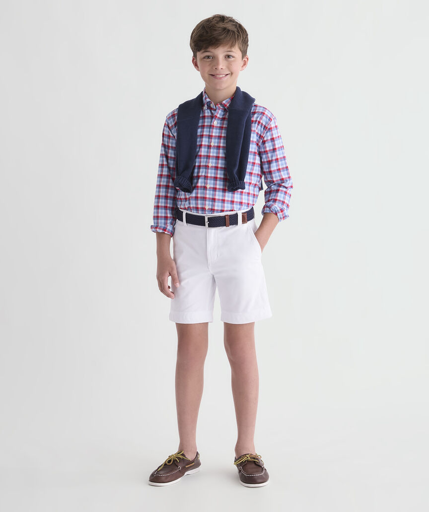 Boys' Performance Grenadine Check Featherweight Shirt