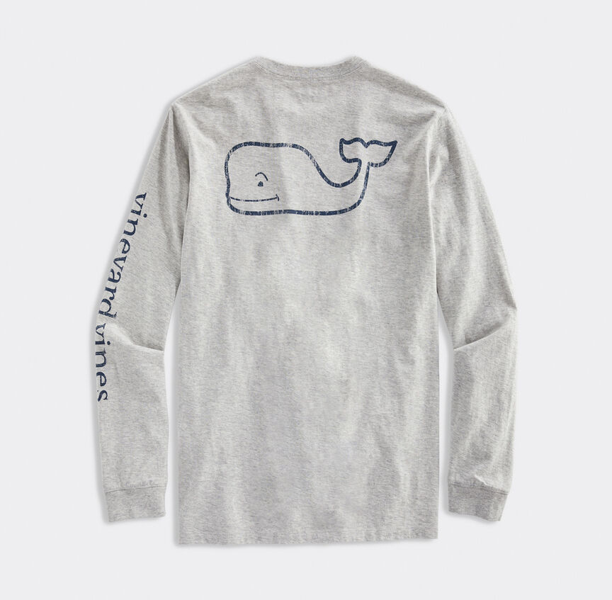 Vintage Whale Long-Sleeve Pocket Tee