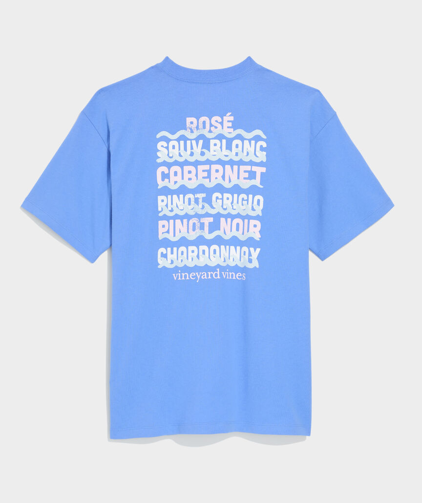 Women's Wine Wave Stack Boyfriend Crew Short-Sleeve Tee