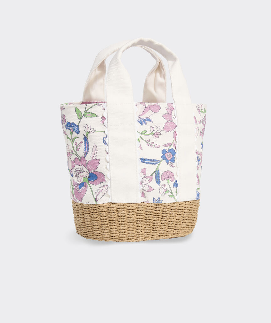 Wicker Base Bucket Bag