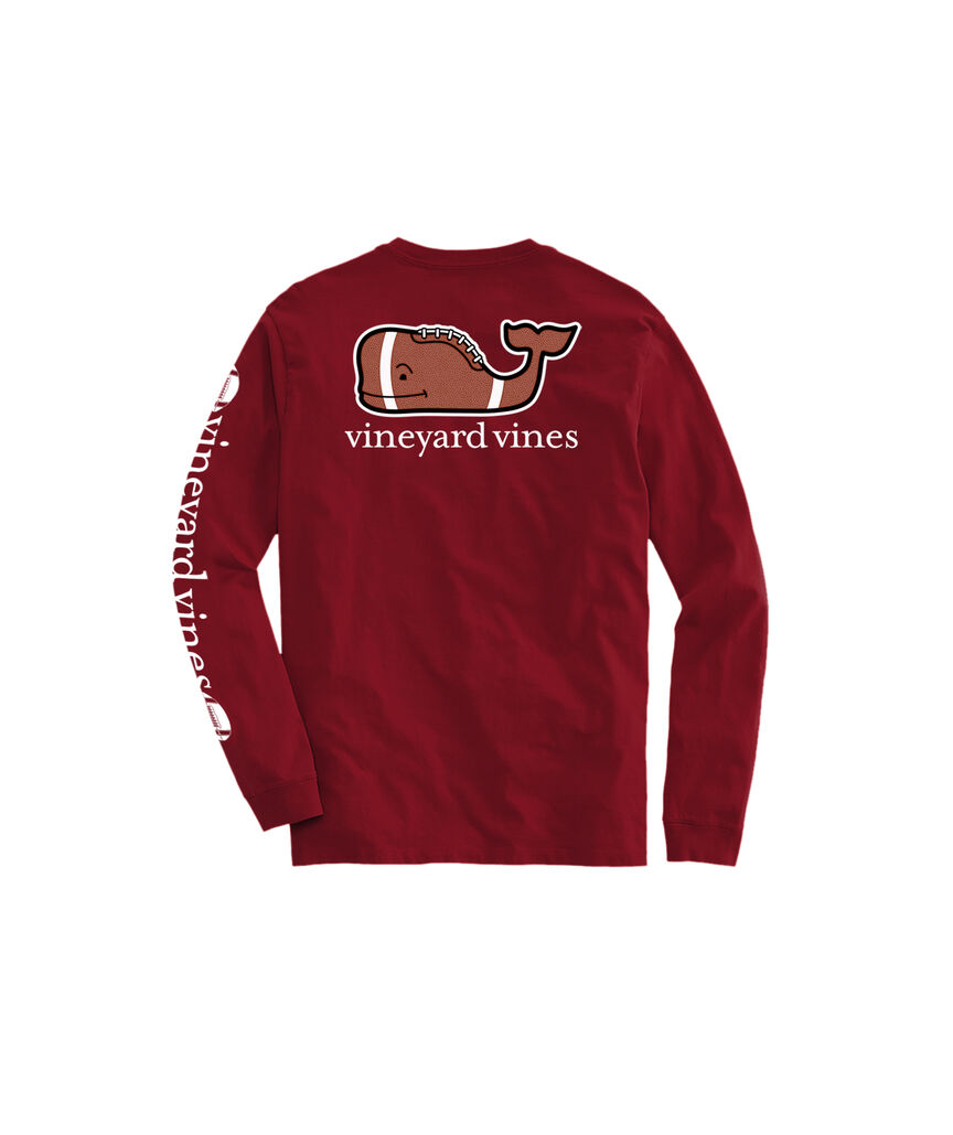 OUTLET Kids' Football Whale Long-Sleeve Pocket Tee