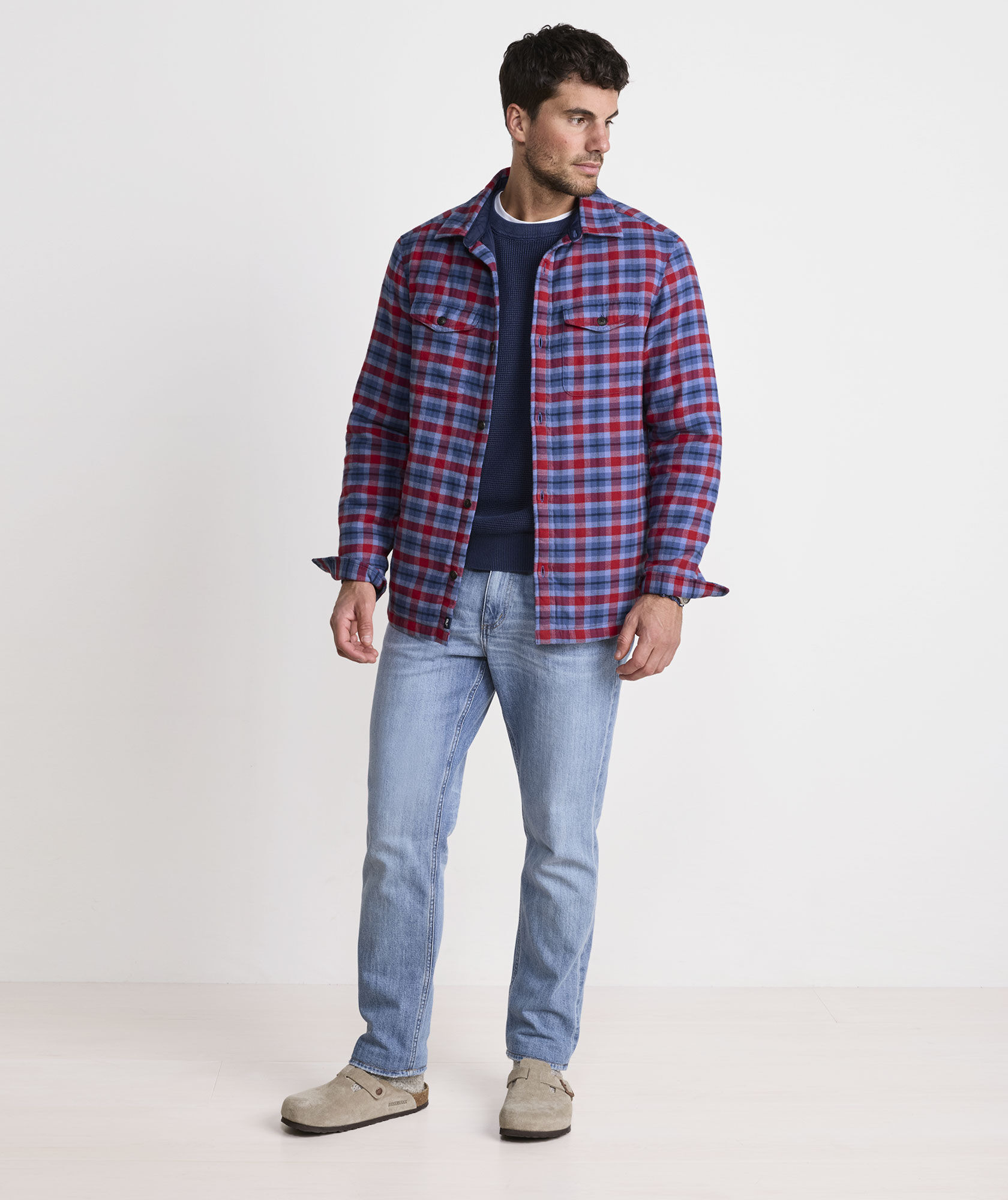 Snowy Pines Flannel Shirt Jacket